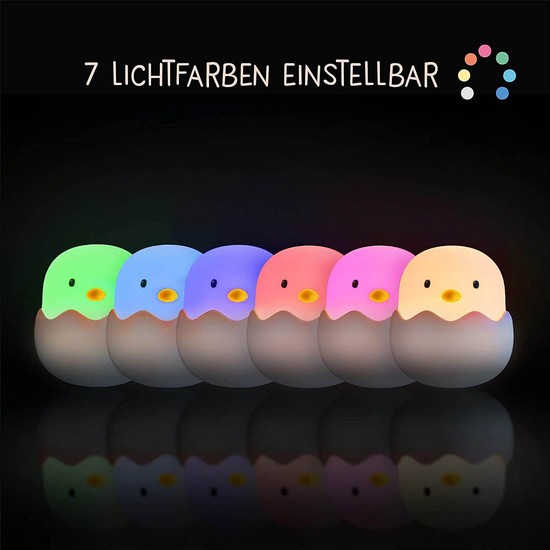 Mega Light Eggy & Friends LED Nachtlicht Warmweiss dimmbar Eggy Egg 1,2W Weiß
