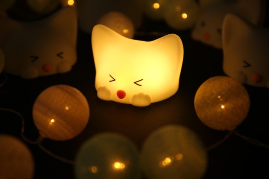Mega Light Eggy & Friends LED Nachtlicht Catty Cat 1,5W Weiß