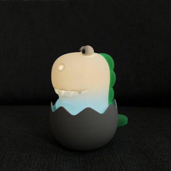 Mega Light Eggy & Friends LED Nachtlicht Warmweiss dimmbar Diggy Dino 1W Weiß/Grün