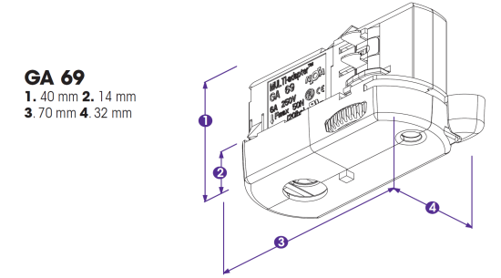 Nordic Global Trac Multi-Adapter 3-Phasen GA69-3 weiss