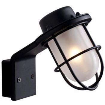 Nordlux 62329903 Marina G9 Wandleuchte Metall Glas Schwarz IP44 wasserdicht