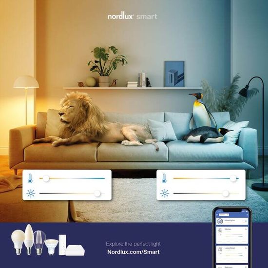 Nordlux Dorado Smartlight LED Einbauleuchte 4,7W IP65 Gebürstetes Nickel Steuerbare Lichtfarbe