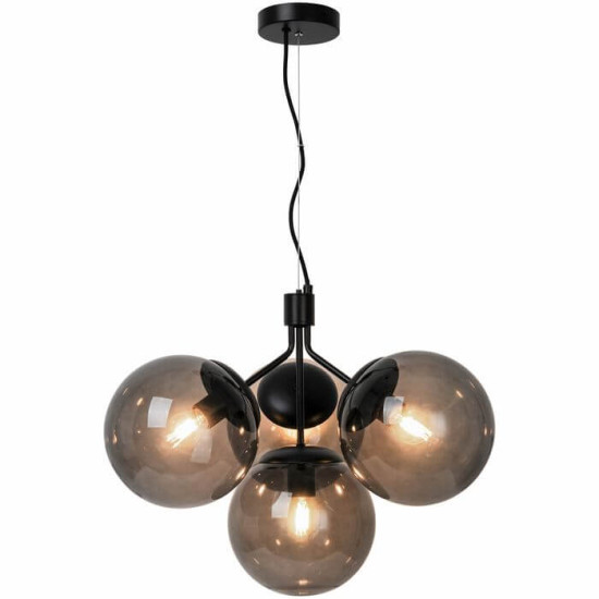 Nordlux Ivona Pendelleuchte 4er E27 Schwarz 2112153003