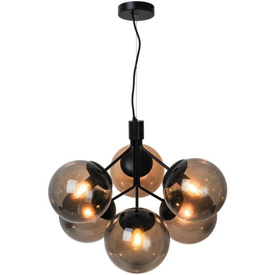 Nordlux Ivona Pendelleuchte 6er E27 Schwarz 2112163003