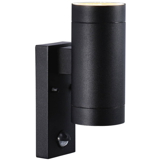 Nordlux 21519103 Tin Maxi Wandleuchte 2xGU10 Sensor Alu Glas Schwarz IP54