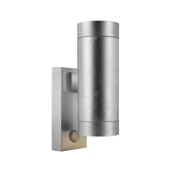 Nordlux 21519131 TIN Maxi Double Sensor GU10 Wandleuchte Dimmbar Verzinkt IP54