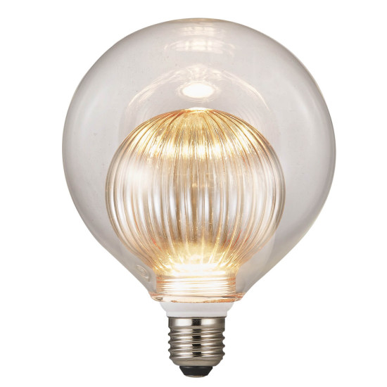 Nordlux 2290022758 DecoE27 G125 Double Dim LED E27 Leuchtmittel 3,5W Dimmbar Warmweiss Goldfarben