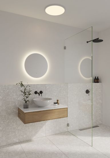 Nordlux Dovina runde LED Spiegelampe, Badezimmer-Wandleuchte IP44 60cm 2310251000