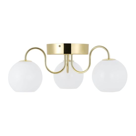 Nordlux Franca Deckenleuchte 3x E14 Glas-Deckenlampe Messing 2312506035