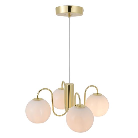 Nordlux Franca Glas-Pendelleuchte 4xE14 Messing Pendellampe 2312543035