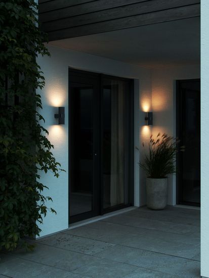 Nordlux Kyklop Ripple Wandleuchte GU10 IP54 Schwarz 2318051003