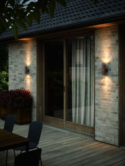 Nordlux Kyklop Ripple Wandleuchte GU10 IP54 Rost 2318051009