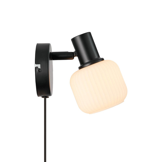 Nordlux MILFORD Mini Wandleuchte E14 Schwarz 2412631003