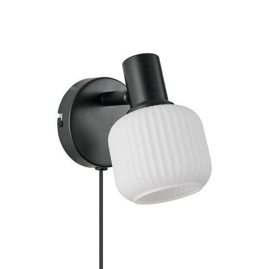 Nordlux MILFORD Mini Wandleuchte E14 Schwarz 2412631003