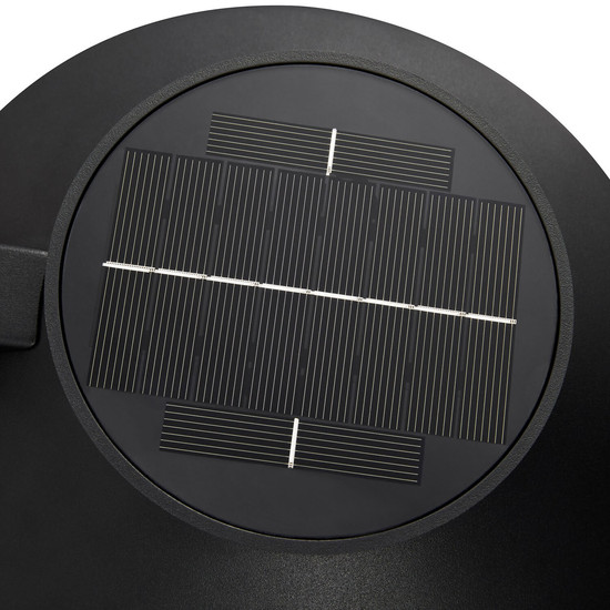 Nordlux JUSTINA Solar LED Aussen-Wandleuchte Warmweiss 5W Schwarz IP44 2418071003