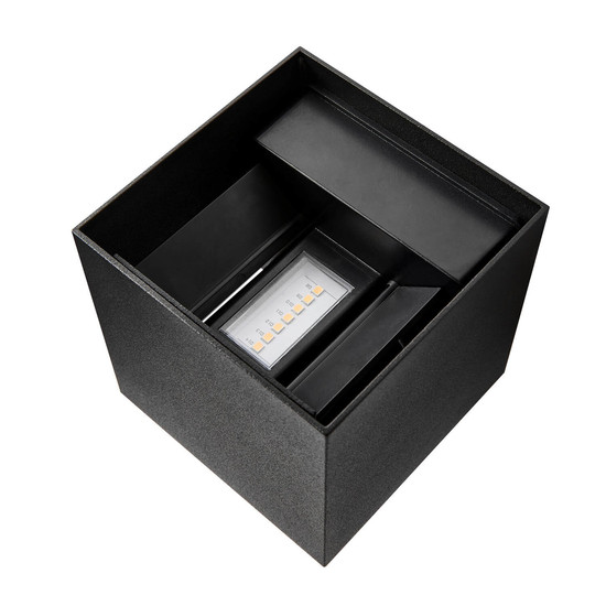 Nordlux MILDA Kubi LED Aussen-Wandleuchte Warmweiss 4,9W Schwarz IP44 2418331003