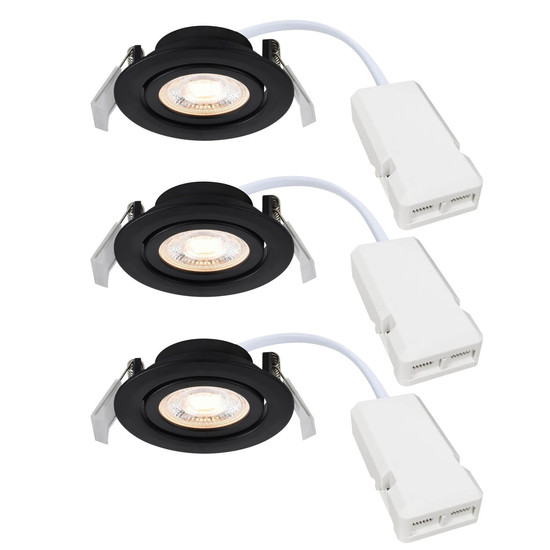 Nordlux 2510310103 Monolo 3-Kit LED Einbaustrahler 4,8W Dimmbar Warmweiss Schwarz