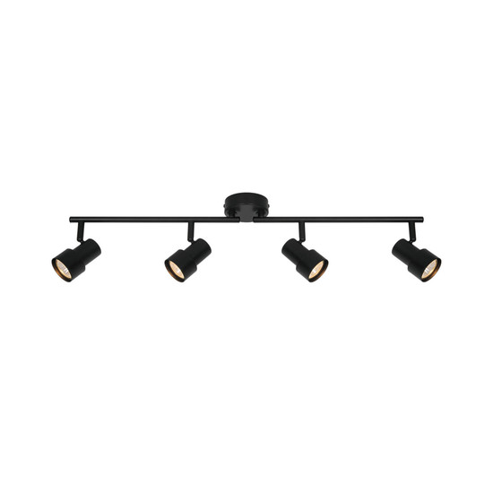 Nordlux 2512380103 Boston 4-rail GU10 Deckenleuchte Dimmbar Schwarz