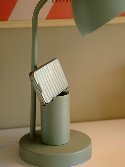 Nordlux 2512405023 DEVONE E27 Tischlampe Staubgrün