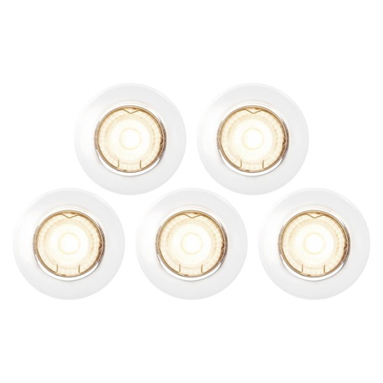 Nordlux Canis 2700 Einbauleuchte 5er-Set weiss GU10 schwenkbar 4,8W warmweiss 49750101