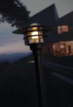 Nordlux 71428003 Lønstrup 32 Stehleuchte E27 Glas Schwarz IP44