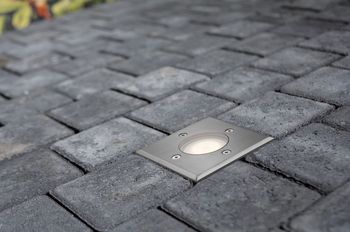 Nordlux 83840034 Pato Square Gehweg Boden-Einbauleuchte GU10 Metall Glas Edelstahl IP65