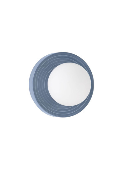 Nova Luce Wandleuchte Orbique G9 Graublau Opal Glas Keramik Ø22cm 9009209