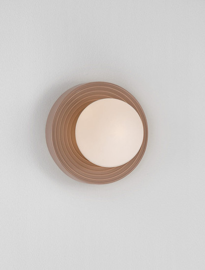 Nova Luce Wandleuchte Orbique G9 Mokka Opal Glas Keramik Ø22cm 9009210