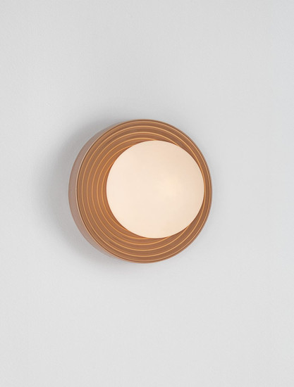 Nova Luce Wandleuchte Orbique G9 Karamell Opal Glas Keramik Ø22cm 9009212