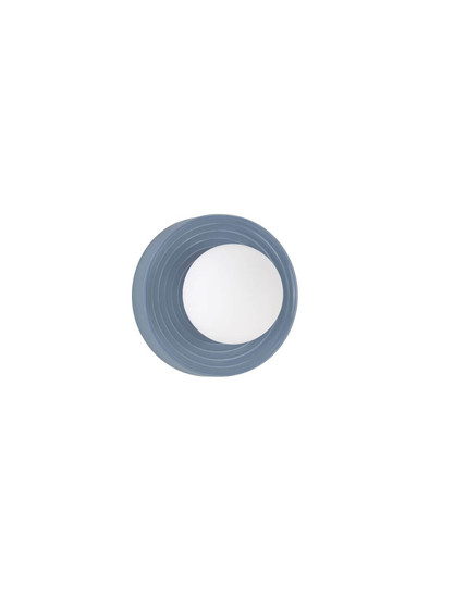 Nova Luce Wandleuchte Orbique G9 Graublau Opal Glas Keramik Ø16cm 9009213