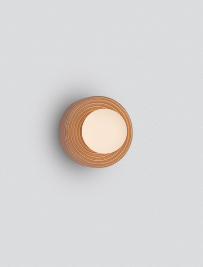 Nova Luce Wandleuchte Orbique G9 Karamell Opal Glas Keramik Ø16cm 9009216