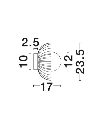 Nova Luce Wandleuchte Petel G9 Jaspis Opal Glas Keramik Ø23,5cm 9009217