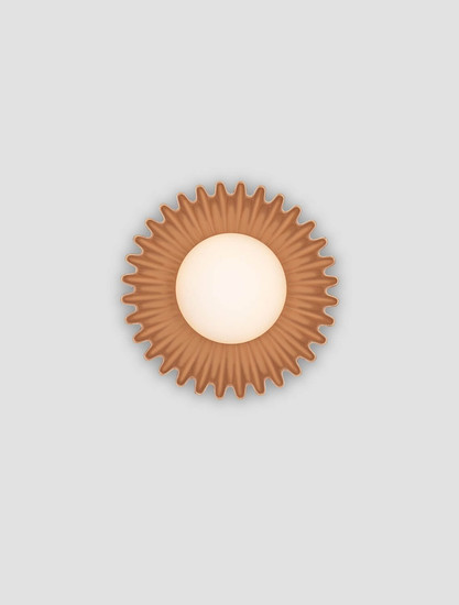 Nova Luce Wandleuchte Petel G9 Karamell Opal Glas Keramik Ø23,5cm 9009220