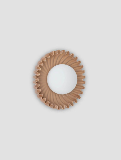 Nova Luce Wandleuchte Petel G9 Karamell Opal Glas Keramik Ø23,5cm 9009220