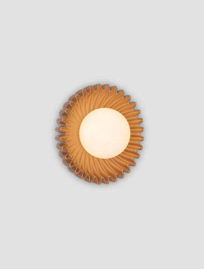 Nova Luce Wandleuchte Petel G9 Karamell Opal Glas Keramik Ø23,5cm 9009220