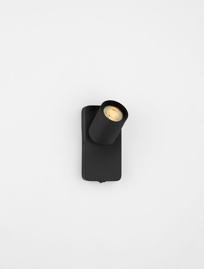 Nova Luce Wandleuchte Cosmina schwenkbar GU10 Schwarz Aluminium Ø11cm 9011338