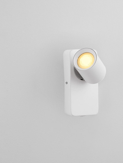 Nova Luce Wandleuchte Cosmina schwenkbar GU10 Weiß Aluminium Ø11cm 9011339