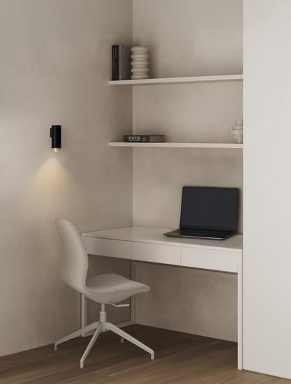 Nova Luce Wandleuchte Nessi GU10 Schwarz Gold Aluminium Ø6cm 9011405