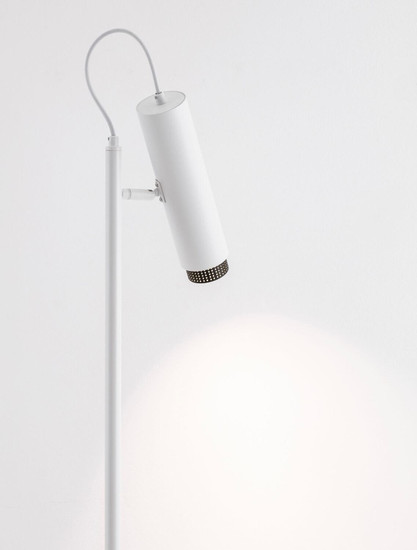Nova Luce Stehleuchte Nessi schwenkbar GU10 Weiß Schwarz Aluminium 160cm 9011410