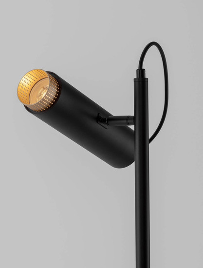 Nova Luce Stehleuchte Nessi schwenkbar GU10 Schwarz Gold Aluminium 160cm 9011411