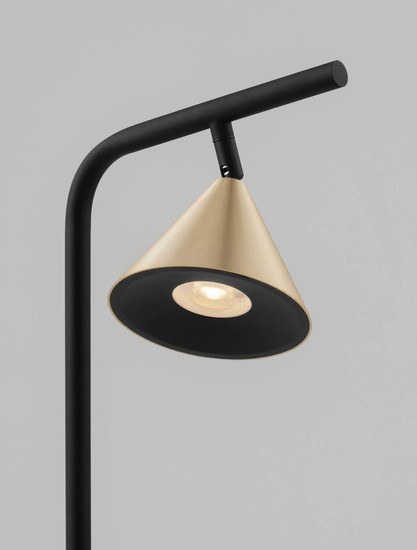 Nova Luce Stehleuchte Conico schwenkbar GU10 Gold Schwarz Aluminium 135cm 9011436