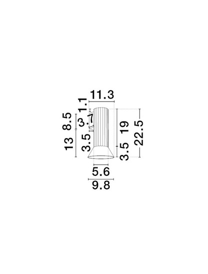 Nova Luce Wandleuchte Luvia GU10 Bronze Schwarz Aluminium Ø10cm 9011445
