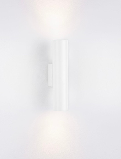 Nova Luce Wandleuchte Mor 2-flammig 2xGU10 Weiß Aluminium Ø4cm 9011459