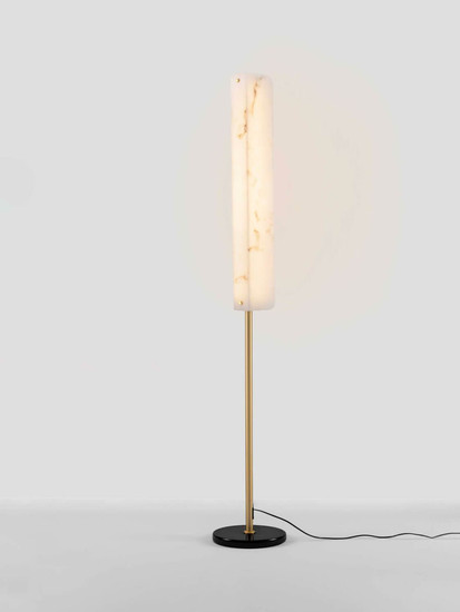 Nova Luce LED Stehleuchte Aider 23W warmweiss 3000K Messinggold Stahl Aluminium 160cm 9019747