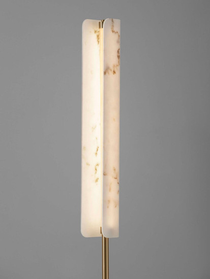 Nova Luce LED Stehleuchte Aider 23W warmweiss 3000K Messinggold Stahl Aluminium 160cm 9019747