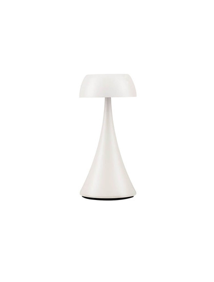 Nova Luce LED Akku-Tischleuchte Ycro dimmbar 2W warmweiss 3000K USB IP54 Weiß Aluminium Ø8cm 9030139