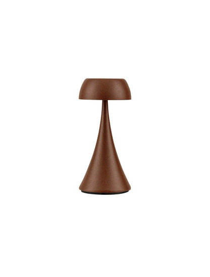 Nova Luce LED Akku-Tischleuchte Ycro dimmbar 2W warmweiss 3000K USB IP54 Cortenstahl Aluminium Ø8cm 9030140