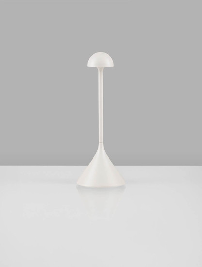 Nova Luce LED Akku-Tischleuchte Dalt dimmbar 1W warmweiss 3000K USB IP54 Weiß Aluminium Ø9,5cm 9030144
