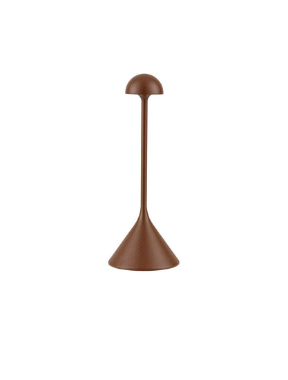 Nova Luce LED Akku-Tischleuchte Dalt dimmbar 1W warmweiss 3000K USB IP54 Cortenstahl Aluminium Ø9,5cm 9030145