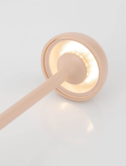 Nova Luce LED Akku-Tischleuchte Dalt dimmbar 1W warmweiss 3000K USB IP54 Creme Aluminium Ø9,5cm 9030147